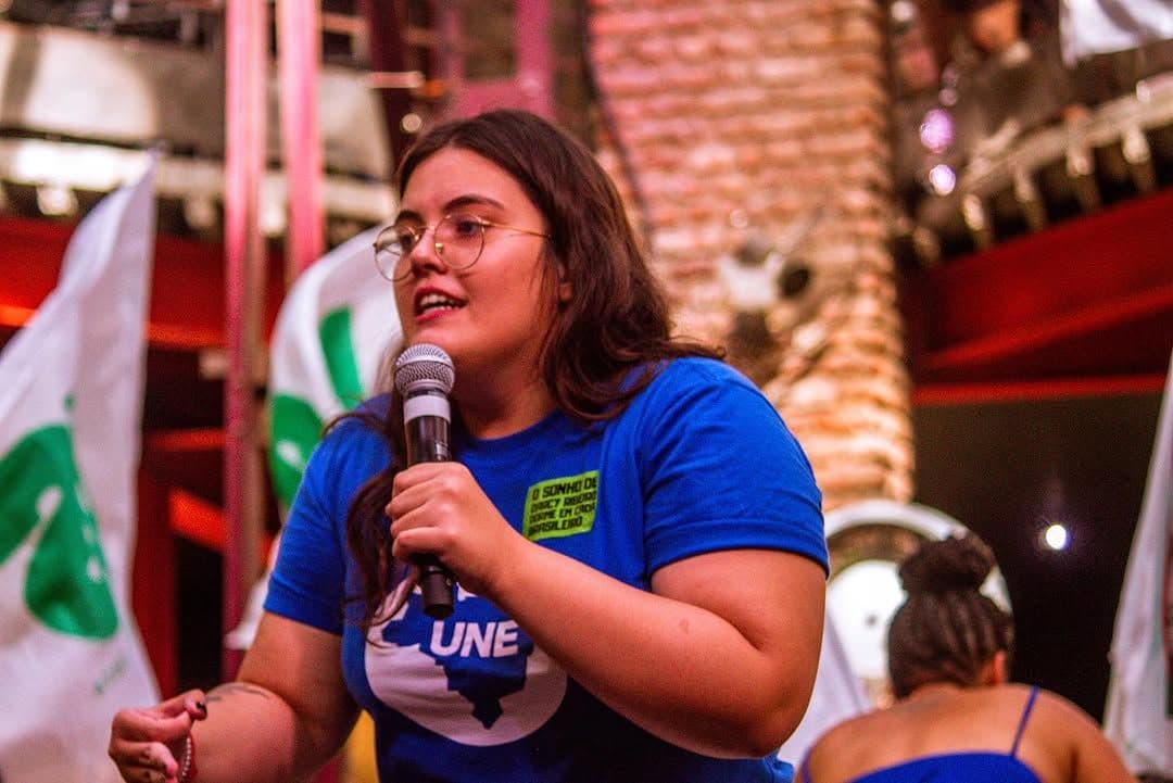 Mari Lessa em manifestação